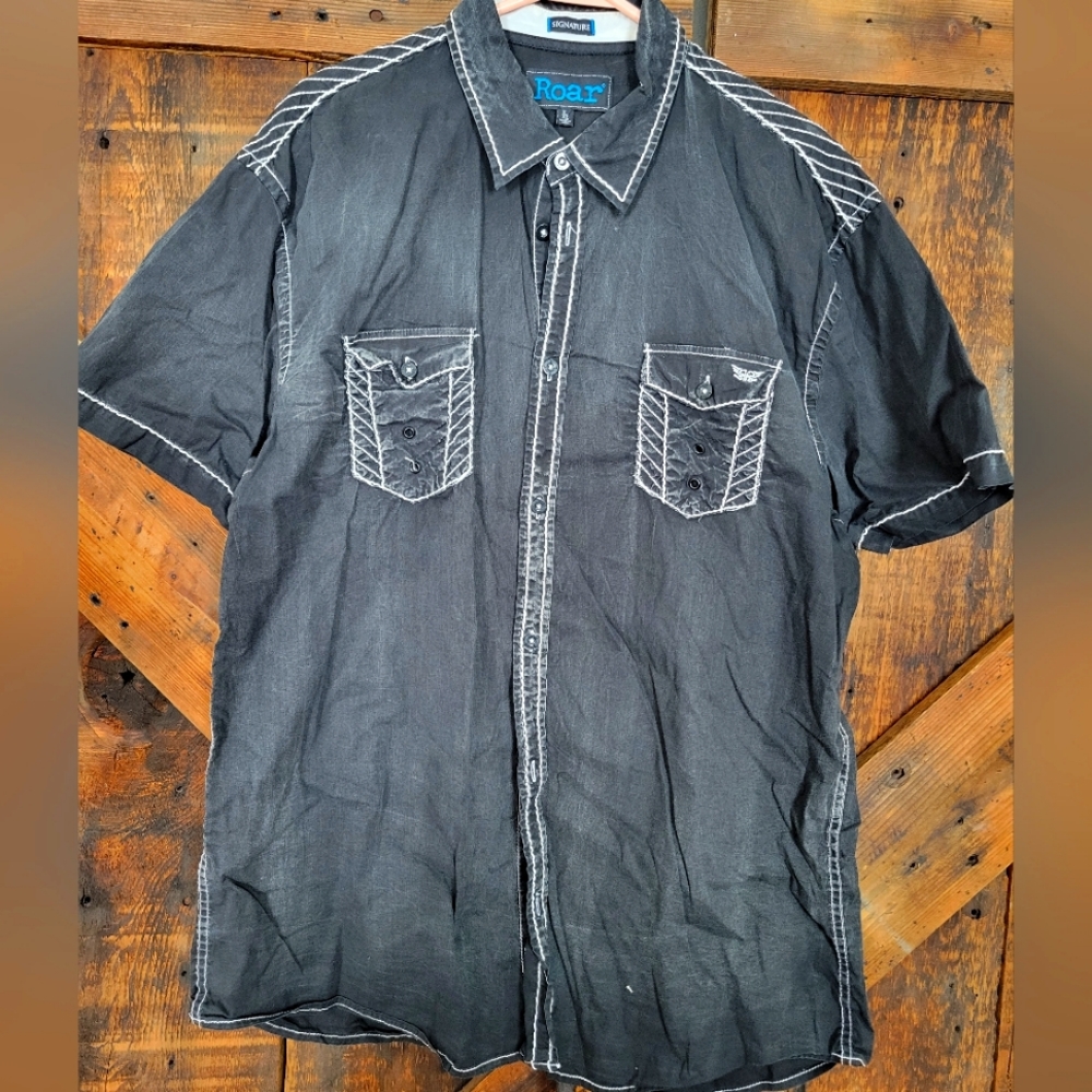 Black Buckle 2X men's shirt